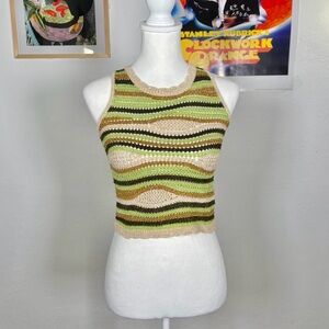 Y2k Sparkly Crochet Top